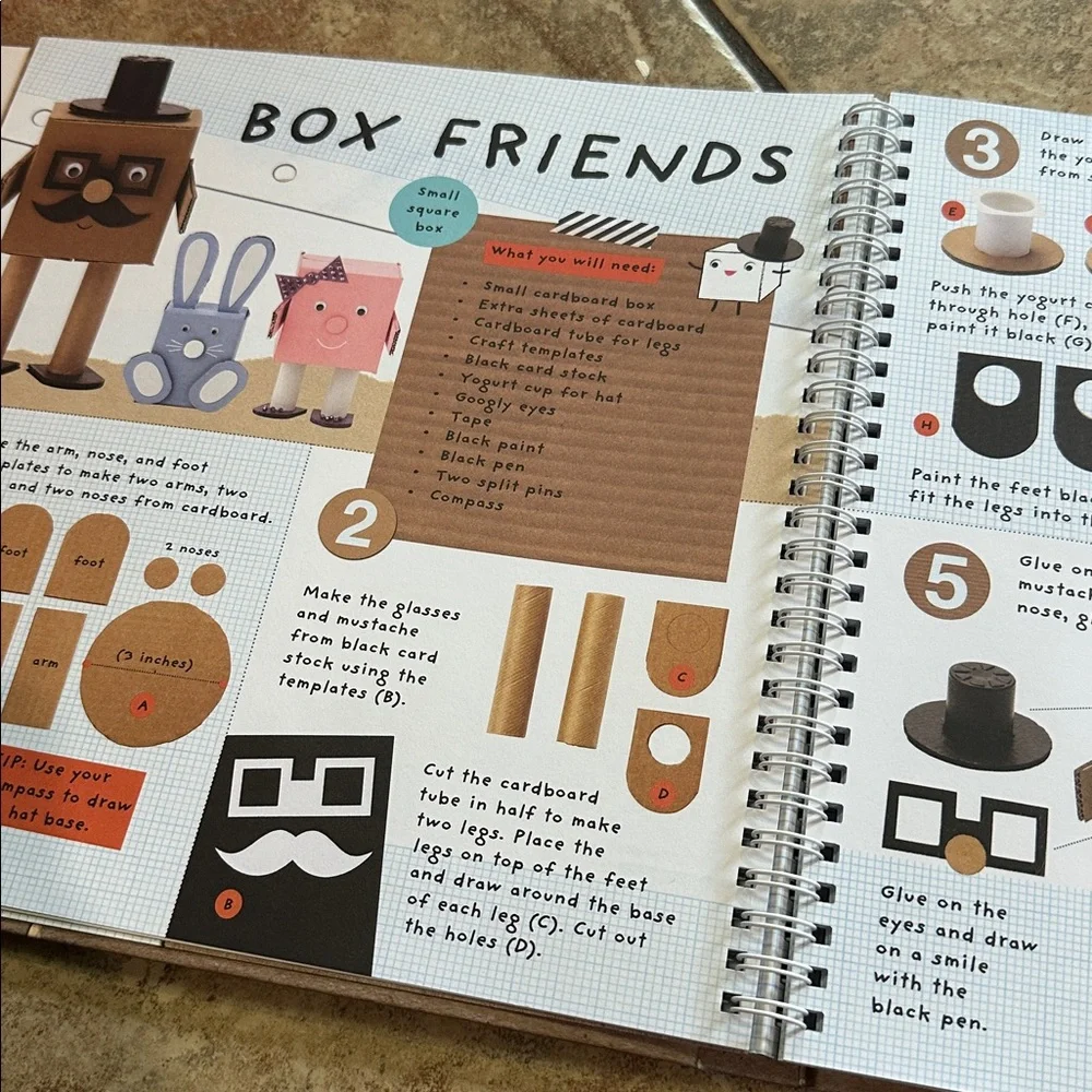 The Cardboard Box Book: Make Robots, Princess Castles, Cities, and More! rare!
